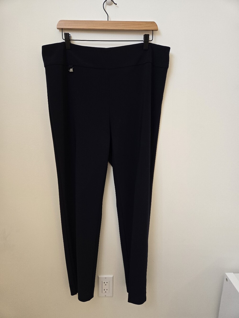 Joseph Ribkoff Navy Blue Pull On Pants Size 18 Stretch Slim Leg Made in Canada